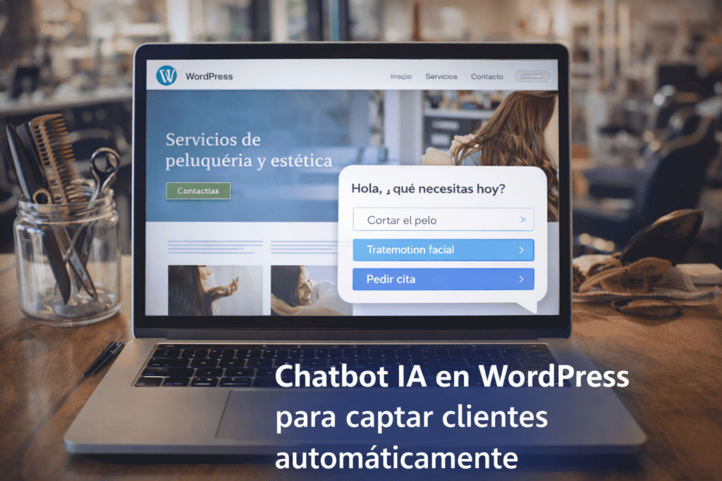 Chatbot con inteligencia artificial integrado en WordPress para captación de clientes